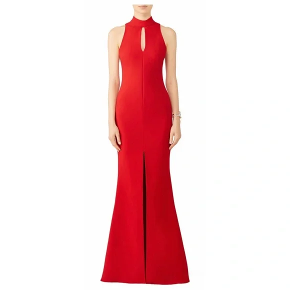 red slim fit prom dress Portia and Scarlett PS21028 Long Prom Dress Red / 10 main image 0